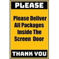 thumbnail image 1 of Vinyl Stickers - Delivery Sign - Please Deliver All Packages Inside The Screen Door, 24" x 30" - 10 Pack, 1 of 5