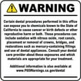 thumbnail image 1 of Vinyl Stickers - Dental Care Exposure Warning Sign - Safety and Warning Warehouse Signs Stickers - 10" x 7" - 10 Pack, 1 of 5