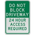 thumbnail image 1 of Vinyl Stickers - Do Not Block Driveway Sign 3 - Safety and Warning Warehouse Signs Stickers - 13" x 9" - 6 Pack, 1 of 5
