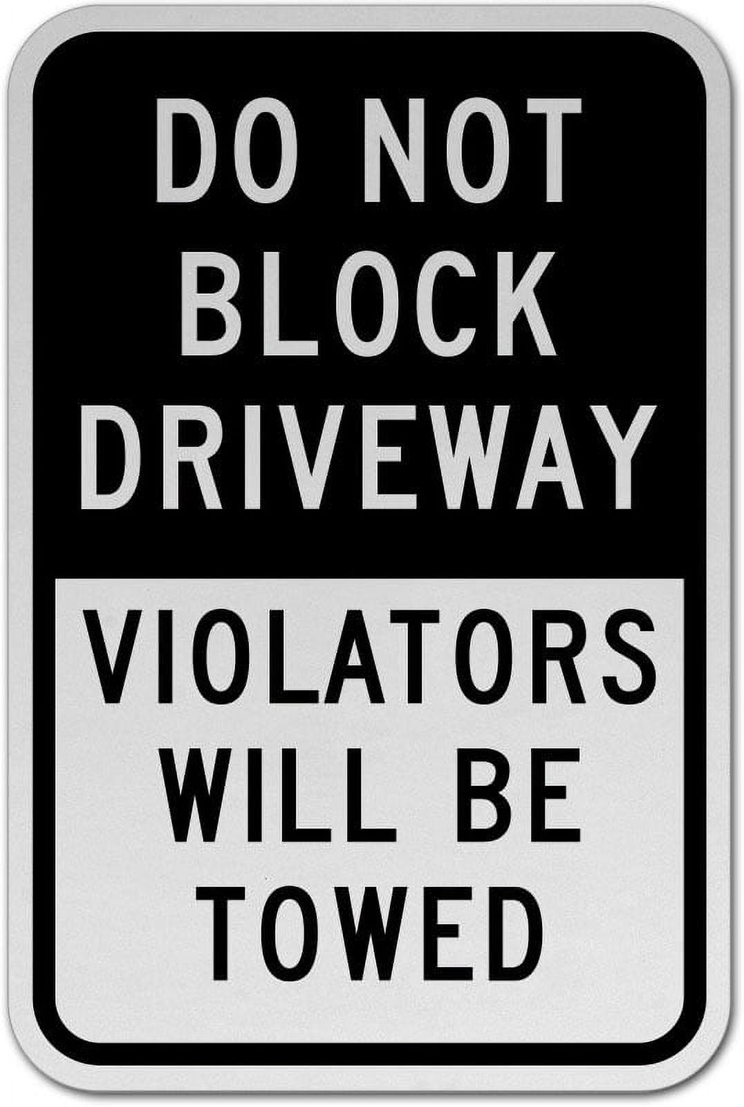Vinyl Stickers - Do Not Block Driveway Sign 5 - Safety and Warning ...