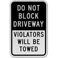 thumbnail image 1 of Vinyl Stickers - Do Not Block Driveway Sign 5 - Safety and Warning Warehouse Signs Stickers - 3.5" x 5" - 10 Pack, 1 of 5