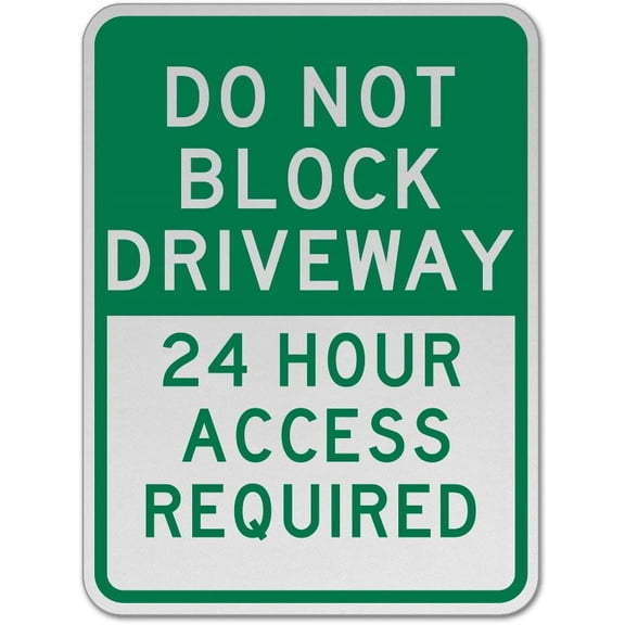 Vinyl Stickers - Do Not Block Driveway Sign A4 - Safety and Warning Warehouse Signs Stickers - 13" x 9" - 10 Pack