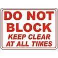 thumbnail image 1 of Vinyl Stickers - Do Not Block Keep Clear Sign - Safety and Warning Warehouse Signs Stickers - 10" x 7" - 10 Pack, 1 of 5