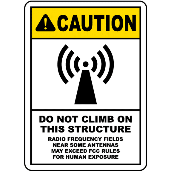 Vinyl Stickers - Do Not Climb on This Structure Sign - Safety and Warning Warehouse Signs Stickers - 13" x 9" - 6 Pack