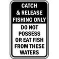 thumbnail image 1 of Vinyl Stickers - Do Not Eat Fish from These Waters Sign - Safety and Warning Warehouse Signs Stickers - 3.5" x 5" - 3 Pack, 1 of 5