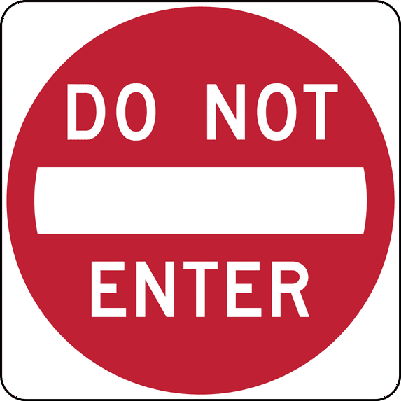 Vinyl Stickers - Do Not Enter - Safety and Warning Warehouse Signs Stickers - 24" x 30" - 10 Pack