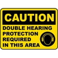 thumbnail image 1 of Vinyl Stickers - Double Hearing Protection Sign 2 - Safety and Warning Warehouse Signs Stickers - 18" x 24" - 3 Pack, 1 of 5