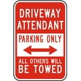 thumbnail image 1 of Vinyl Stickers - Driveway Attendant Parking Only Sign D2 - Safety and Warning Warehouse Signs Stickers - 24" x 30" - 3 Pack, 1 of 5
