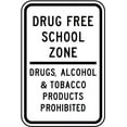 thumbnail image 1 of Vinyl Stickers - Drug Free School Zone Sign 3 - Safety and Warning Warehouse Signs Stickers - 3.5" x 5" - 3 Pack, 1 of 5
