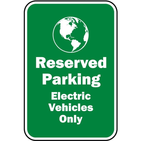Vinyl Stickers - Electric Vehicles Only Sign - Safety and Warning Warehouse Signs Stickers - 13" x 9" - 3 Pack