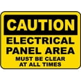thumbnail image 1 of Vinyl Stickers - Electrical Panel Area Must Be Clear Sign - Safety and Warning Warehouse Signs Stickers - 13" x 9" - 3 Pack, 1 of 5