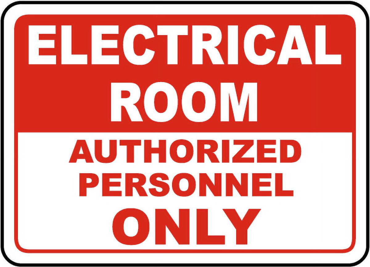 Vinyl Stickers - Electrical Room Authorized Only Sign - Safety and ...