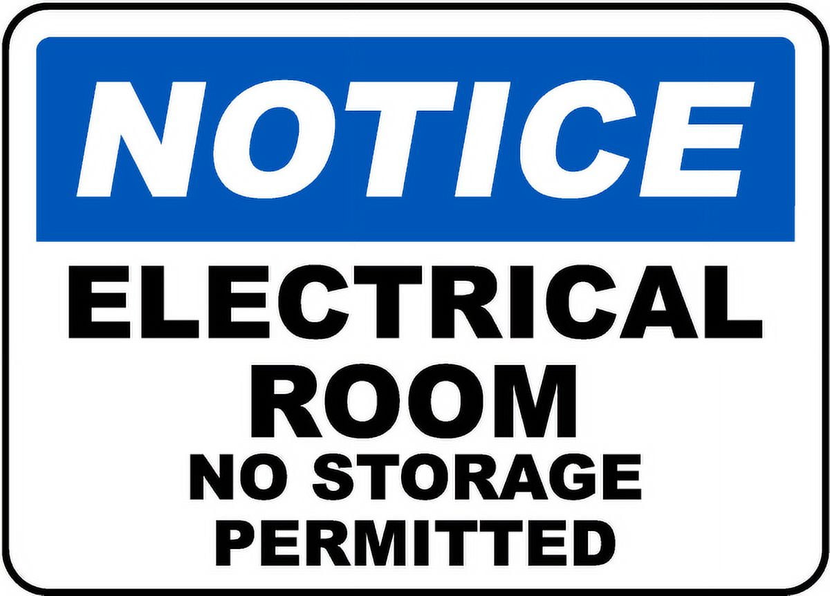 Vinyl Stickers - Electrical Room No Storage Sign - Safety and Warning ...