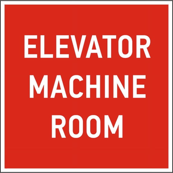 Elevator Sign Sticker Vinyl Stickers - Elevator Machine Room Sign - Safety and Warning ...