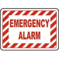 thumbnail image 1 of Vinyl Stickers - Emergency Alarm Sign - Safety and Warning Warehouse Signs Stickers - 10" x 7" - 10 Pack, 1 of 5