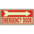 thumbnail image 1 of Vinyl Stickers - Emergency Door (Right Arrow) Sign - Safety and Warning Warehouse Signs Stickers - 3.5" x 5" - 10 Pack, 1 of 5