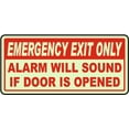 thumbnail image 1 of Vinyl Stickers - Emergency Exit Only Sign - Safety and Warning Warehouse Signs Stickers - 10" x 7" - 3 Pack, 1 of 5