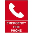 thumbnail image 1 of Vinyl Stickers - Emergency Fire Phone Sign - Safety and Warning Warehouse Signs Stickers - 3.5" x 5" - 10 Pack, 1 of 5