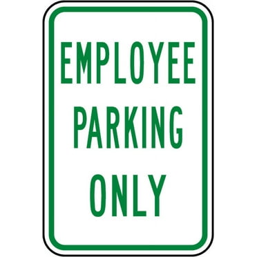 Vinyl Stickers - Employee Parking Only Sign 1 - Safety and Warning Warehouse Signs Stickers - 3.5" x 5" - 3 Pack