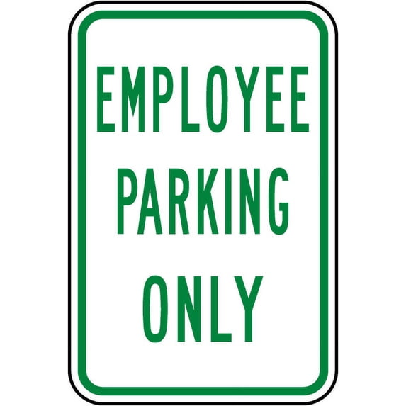 Vinyl Stickers - Employee Parking Only Sign 1 - Safety and Warning Warehouse Signs Stickers - 3.5" x 5" - 3 Pack