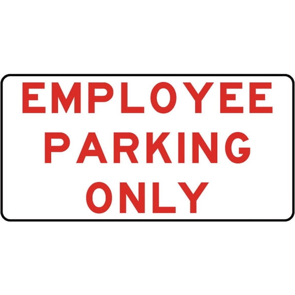 Vinyl Stickers - Employee Parking Only Sign 3 - Safety and Warning Warehouse Signs Stickers - 3.5" x 5" - 3 Pack