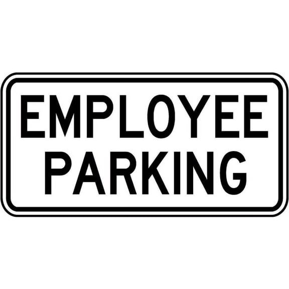 Vinyl Stickers - Employee Parking Sign G2 - Safety and Warning Warehouse Signs Stickers - 10" x 7" - 6 Pack