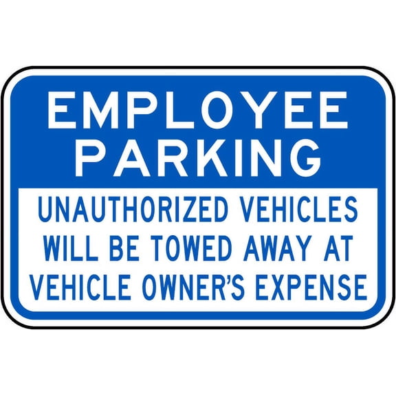 Vinyl Stickers - Employee Parking Violators Towed Sign G4 - Safety and Warning Warehouse Signs Stickers - 10" x 7" - 10 Pack