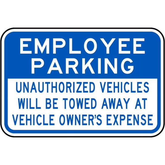 Vinyl Stickers - Employee Parking Violators Towed Sign G5 - Safety and Warning Warehouse Signs Stickers - 24" x 30" - 3 Pack