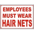 thumbnail image 1 of Vinyl Stickers - Employees Wear Hair Nets Sign - Safety and Warning Warehouse Signs Stickers - 18" x 24" - 3 Pack, 1 of 5