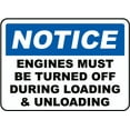 thumbnail image 1 of Vinyl Stickers - Engines Must Be Turned Off Sign - Safety and Warning Warehouse Signs Stickers - 3.5" x 5" - 6 Pack, 1 of 5