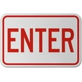 thumbnail image 1 of Vinyl Stickers - Enter Sign H1 - Safety and Warning Warehouse Signs Stickers - 3.5" x 5" - 6 Pack, 1 of 5