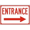 thumbnail image 1 of Vinyl Stickers - Entrance (Right Arrow) Sign - Safety and Warning Warehouse Signs Stickers - 24" x 30" - 3 Pack, 1 of 5