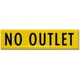 thumbnail image 1 of Vinyl Stickers - Extruded No Outlet Street Name Sign - Safety and Warning Warehouse Signs Stickers - 13" x 9" - 3 Pack, 1 of 5