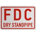 thumbnail image 1 of Vinyl Stickers - FDC Dry Standpipe Sign M1 - Safety and Warning Warehouse Signs Stickers - 18" x 24" - 6 Pack, 1 of 5