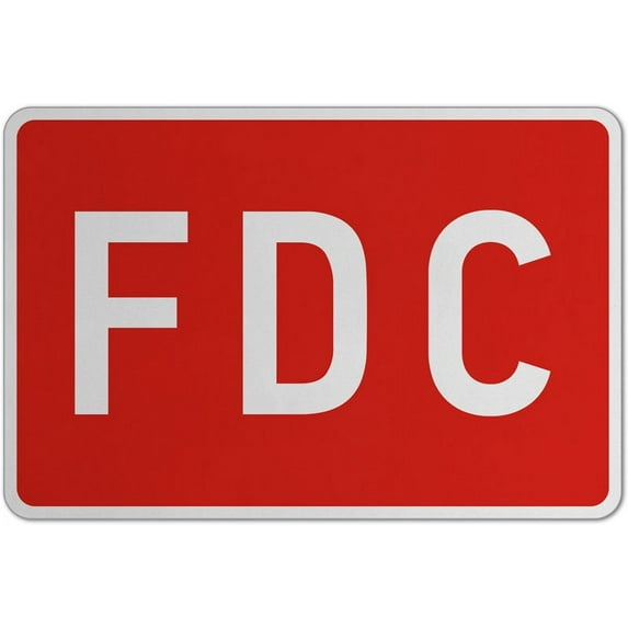 Vinyl Stickers - FDC Sign M2 - Safety and Warning Warehouse Signs Stickers - 18" x 24" - 6 Pack