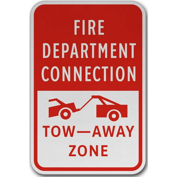 Vinyl Stickers - FDC Tow-Away Zone Sign - Safety and Warning Warehouse Signs Stickers - 24" x 30" - 6 Pack