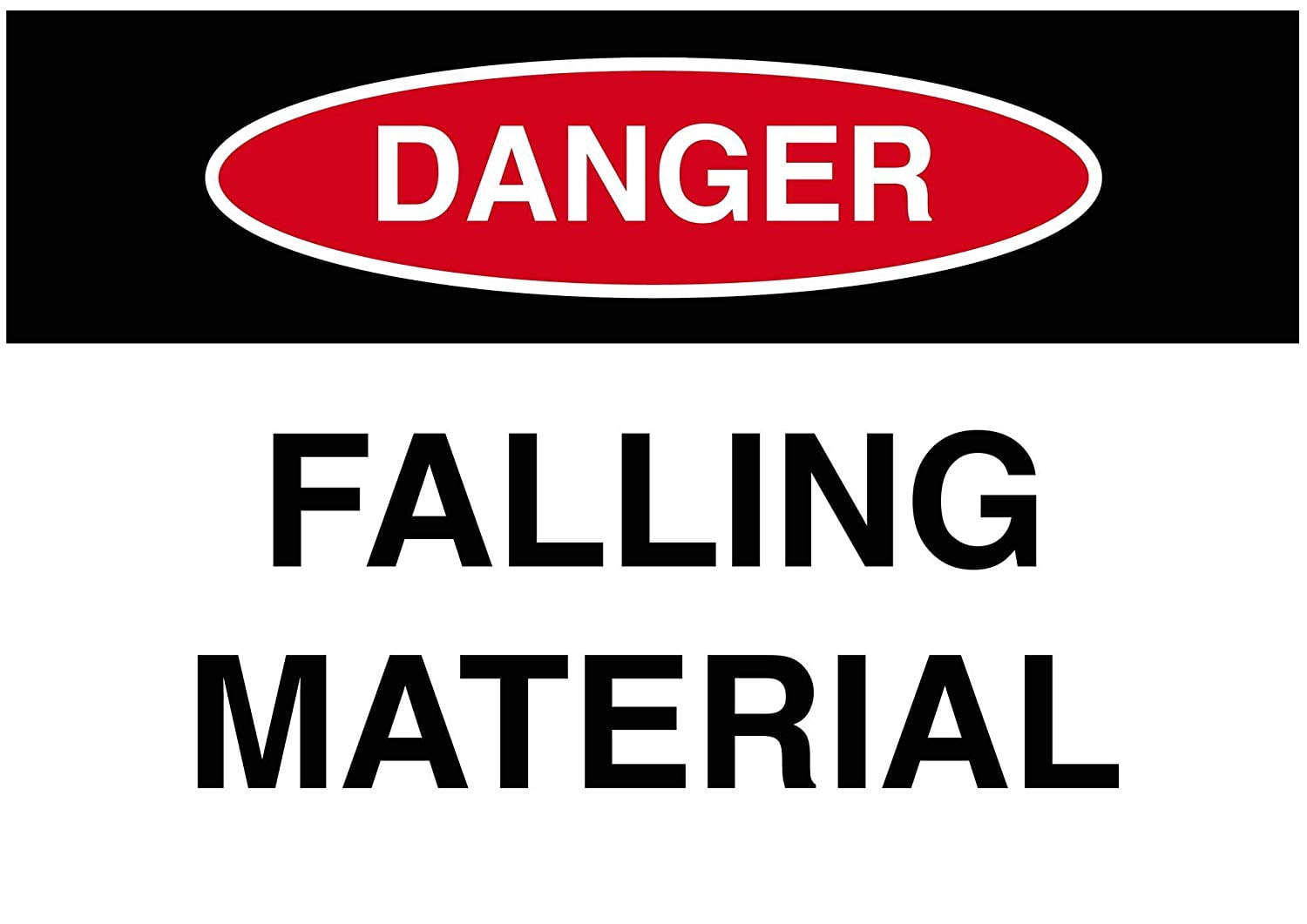 Vinyl Stickers - Falling Material Sign - Safety and Warning Warehouse ...