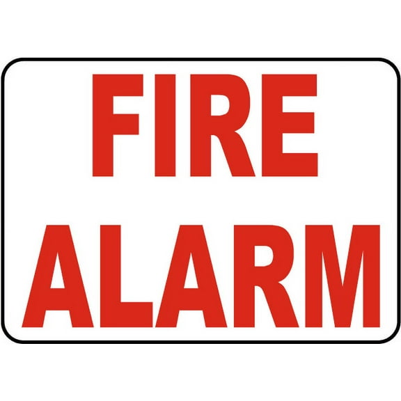 Vinyl Stickers - Fire Alarm Sign 4 - Safety and Warning Warehouse Signs Stickers - 3.5" x 5" - 3 Pack