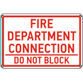 thumbnail image 1 of Vinyl Stickers - Fire Department Connection Do Not Block Sign - Safety and Warning Warehouse Signs Stickers - 10" x 7" - 10 Pack, 1 of 5