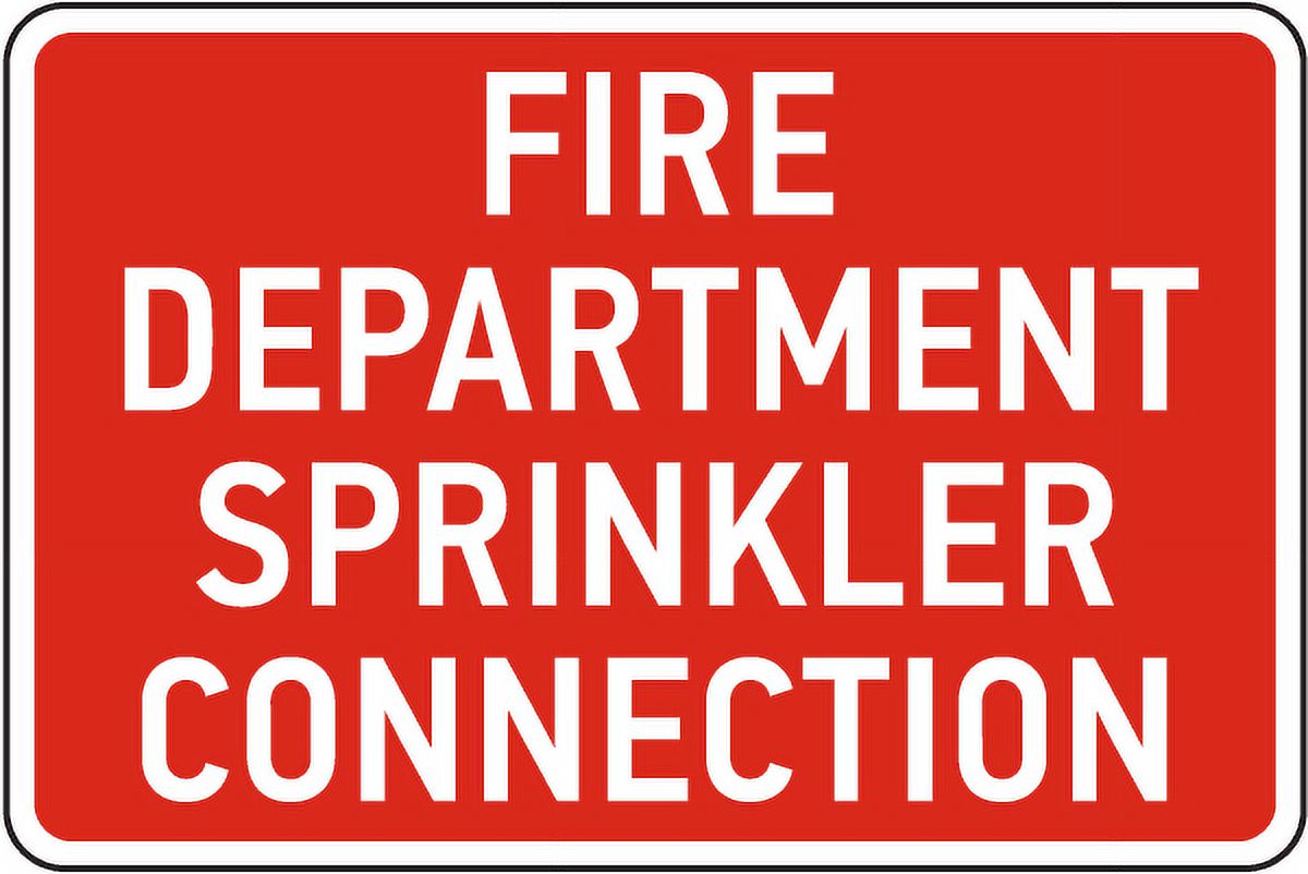 Fire Spinker Sticker Vinyl Stickers - Fire Department Sprinkler Connection Sign 1 - Safety ...