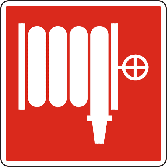 Vinyl Stickers - Fire Hose or Standpipe Outlet Sign - Safety and Warning Warehouse Signs Stickers - 10" x 7" - 6 Pack