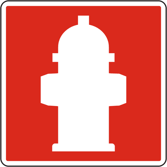 Vinyl Stickers - Fire Hydrant Sign - Safety and Warning Warehouse Signs Stickers - 18" x 24" - 3 Pack