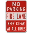 thumbnail image 1 of Vinyl Stickers - Fire Lane Keep Clear at All Times Sign N4 - Safety and Warning Warehouse Signs Stickers - 24" x 30" - 3 Pack, 1 of 5