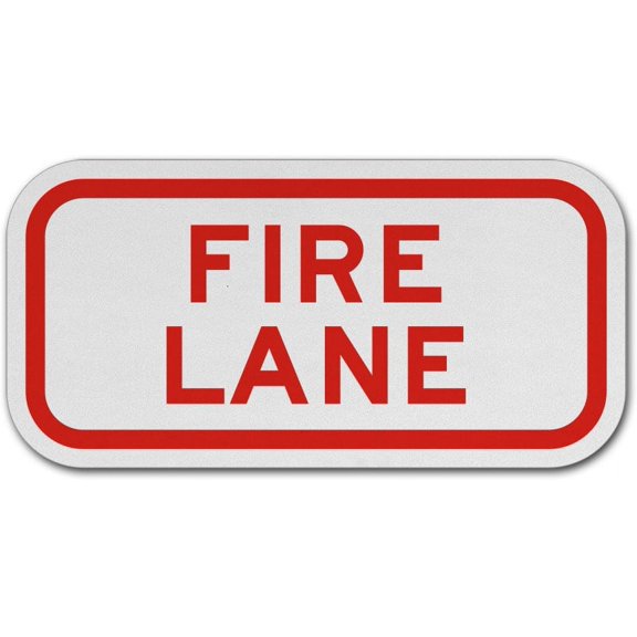 Vinyl Stickers - Fire Lane Sign O4 - Safety and Warning Warehouse Signs Stickers - 10" x 7" - 3 Pack