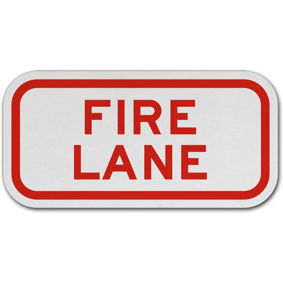 Vinyl Stickers - Fire Lane Sign O5 - Safety and Warning Warehouse Signs Stickers - 18" x 24" - 6 Pack
