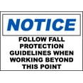 thumbnail image 1 of Vinyl Stickers - Follow Fall Protection Guidelines Sign - Safety and Warning Warehouse Signs Stickers - 3.5" x 5" - 3 Pack, 1 of 5