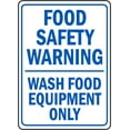 thumbnail image 1 of Vinyl Stickers - Food Safety Wash Food Equipment Sign - Safety and Warning Warehouse Signs Stickers - 10" x 7" - 3 Pack, 1 of 5