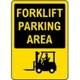 thumbnail image 1 of Vinyl Stickers - Forklift Parking Area Sign - Safety and Warning Warehouse Signs Stickers - 3.5" x 5" - 6 Pack, 1 of 5