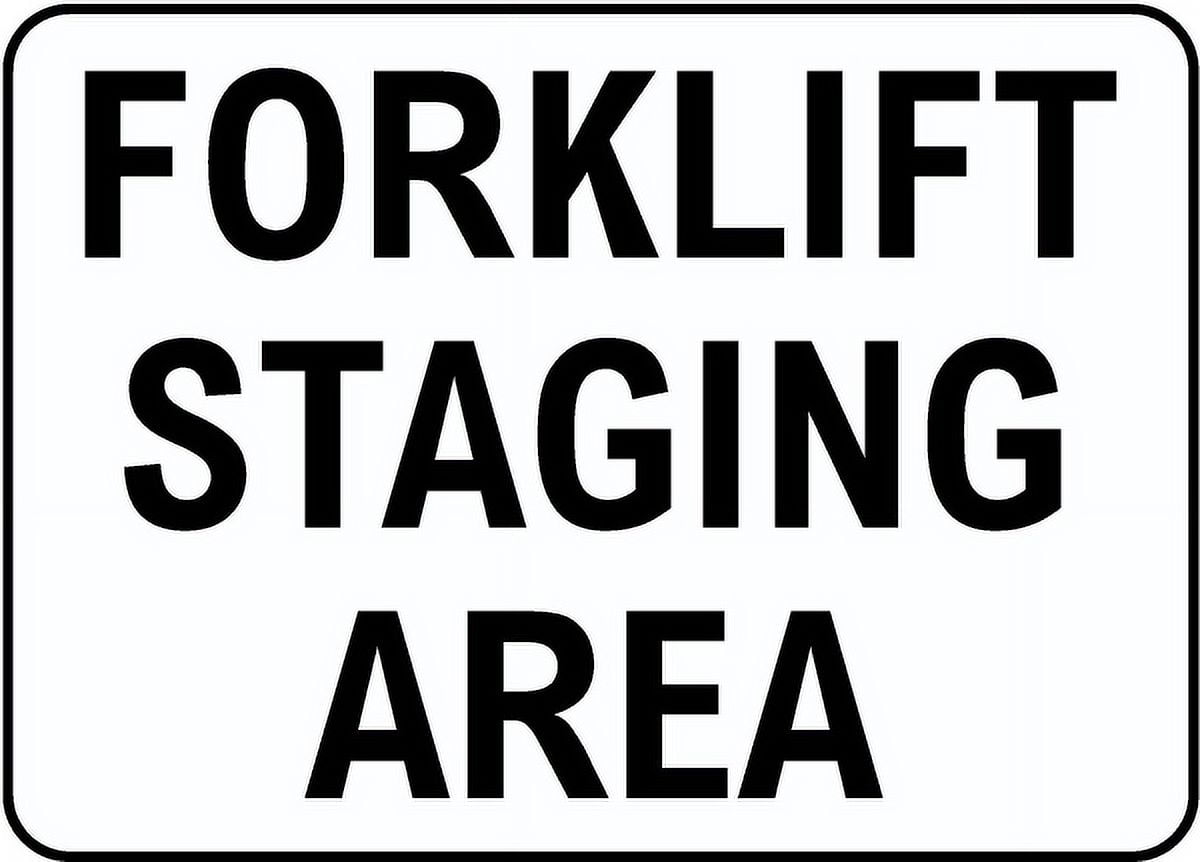 Vinyl Stickers - Forklift Staging Area Sign - Safety and Warning ...
