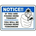 thumbnail image 1 of Vinyl Stickers - Found Tonight Found Tomorrow Sign - Safety and Warning Warehouse Signs Stickers - 13" x 9" - 3 Pack, 1 of 5